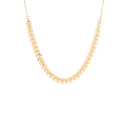 Choker Escama de Peixe Banhada a Ouro 18k