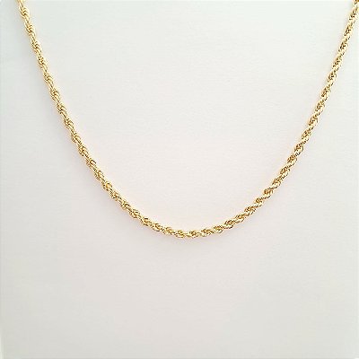 Gargantilha Cordão Baiano 3mm Banhada a Ouro 18k