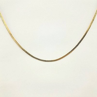 Choker Fita Dourada Banhada a Ouro 18k