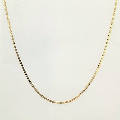 Gargantilha Fita Dourada Banhada a Ouro 18k
