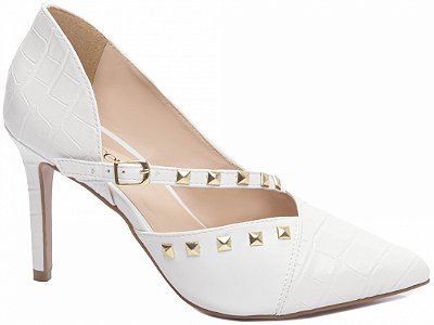 Sapato Scarpin Napa Branco Torricella modelo SC018B