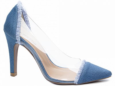 Sapato Scarpin Azul Torricella modelo 66009A