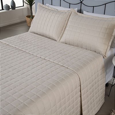 Kit Colcha Cobre Leito Matelado Casal 3 Pçs Dupla Face Soft