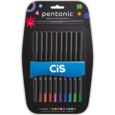 Caneta CIS PENTONIC 0.7mm Kit com 10 unidades