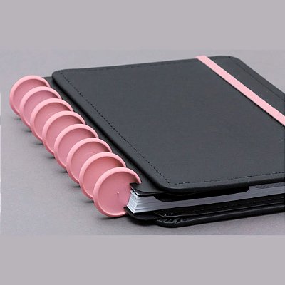 Discos + Elástico G para Caderno Inteligente - Rosa