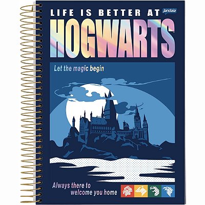 Caderno Universitário Harry Potter Capa Dura 10 Matérias - JANDAIA
