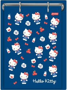 Mini Fichário Vertical / Porta Fichas Argolado Hello Kitty - Jandaia