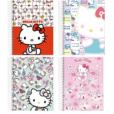 Caderno Universitário 10 Matérias Hello Kitty - Jandaia