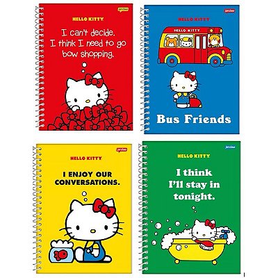 Caderno Colegial Hello Kitty 10 Matérias - Jandaia
