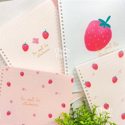 Caderno Morangos B5 e A5