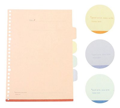 Divisória Colorida 26 Furos Para Caderno Fichário B5