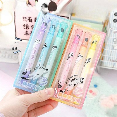 Marca Texto Pastel Glitter c/ Carimbo Roller - Patinha