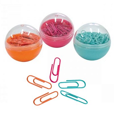 Clips Colorido Bolinha c/ 80 - Tilibra