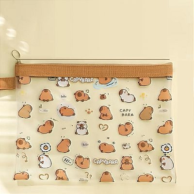 Pasta Case A4 Transparente - Capivara