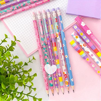 Kit 6 Lápis HB Love Daisy - Molin
