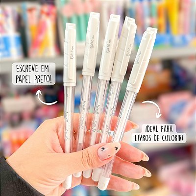 Caneta Gel Branca 1.0mm - BRW