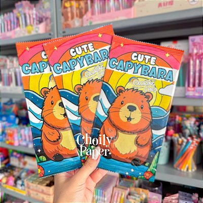 Card Surpresa de Colorir Capivara