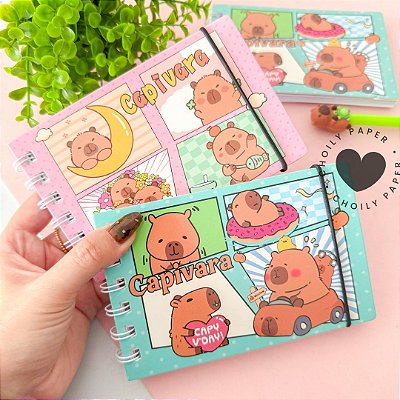 Mini Livro de Colorir Capivara Fofa