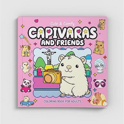 Livro de Colorir Capivara and Friends 32 Folhas Rosa - Editora Online