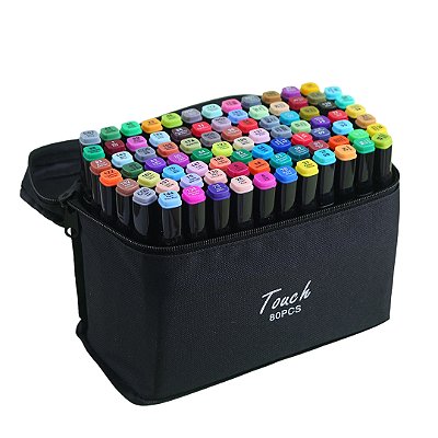 Caneta Marcadora Touch Ponta Dupla 80 Cores
