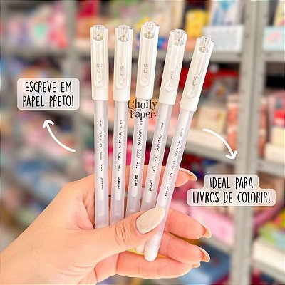 Caneta Gel Branca Gelyx 0.8mm - Cis