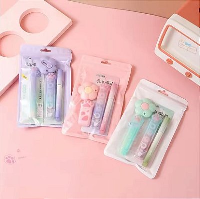 Kit Papelaria Gatinho 4 em 1 - Importado