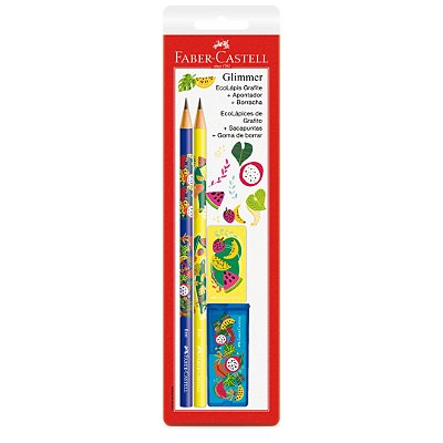 Kit Escolar Ecolápis Glimmer Botânica - Faber-Castell