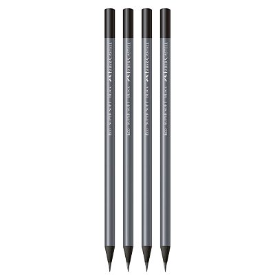 Kit EcoLápis Grafite SuperSoft Black c/4 - Faber- Castell