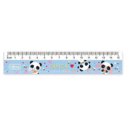 Régua Escolar 15cm Panda - Tilibra