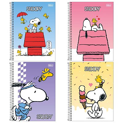 Caderno Universitário Snoopy Fit 10 Matérias - Tilibra