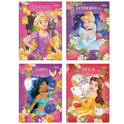 Caderno Brochura Colegial Princesas 160 Folhas - Tilibra