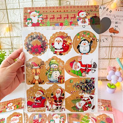 Cartela de Tag Mini Cartão de Natal