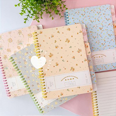 Caderno A5 com Divisórias - Garden