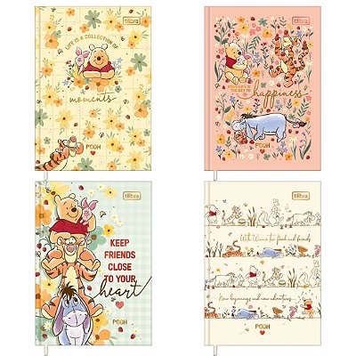 Caderneta Costurada Petit Pooh 96fls - Tilibra
