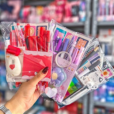 Kit Papelaria 15 Itens Colors