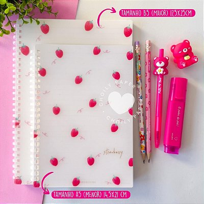 Kit Papelaria Urso com Caderno B5 ou A5 - Molin