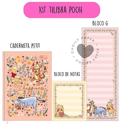 Kit Caderneta Petit Pooh Tilibra