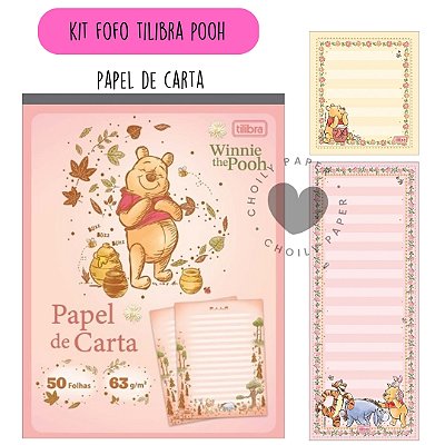 Kit Papel de Carta Pooh -Tilibra