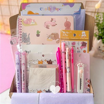 Kit Meowi Gatinhos com Caderno B5 - 11 Itens