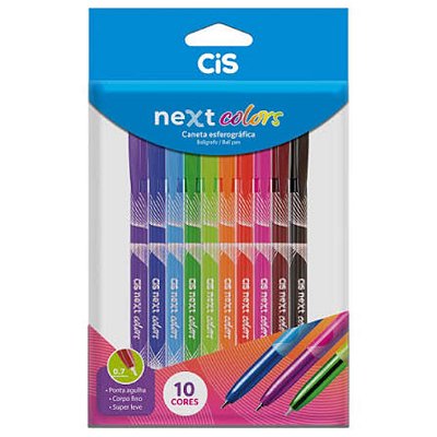 Caneta Cis Next Colors c/10 Cores