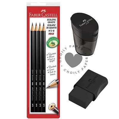 Kit Elipse Lápis Borracha e Apontador - Faber-Castell
