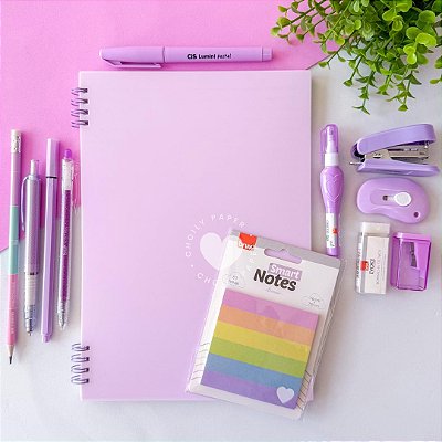 Kit Office Monocromático 12 Itens com Caderno B5