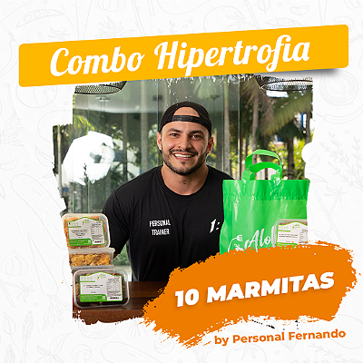 Combo HIPERTROFIA - 10 marmitas! By Personal Fernando de Pinho