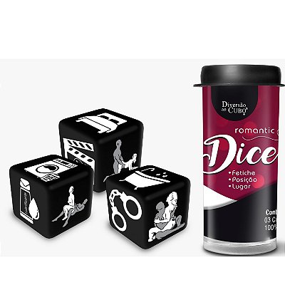 Dados Eróticos Romantic Dice 03 unid. Diversão ao cubo