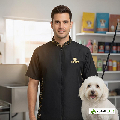 Jaleco de Tosador Masculino Anti-Pelos