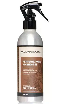 perfume para ambientes acquas aroma 200ml cedro e noz moscada