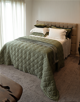 Kit Colcha King 270 Fios Buddemeyer Luxus Noah 100% Algodão Penteado 3 peças