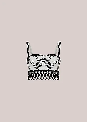 Top Curto Bordado Com Alcas Giglio