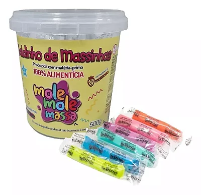 Massa Modelar 34 Massinhas - Balde Alimentícia 500g