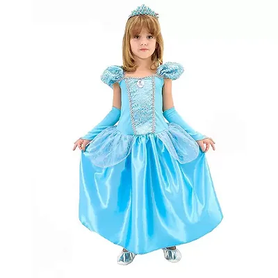 Vestido de Luxo Infantil - Princesa Cindy - Anjo Fantasias